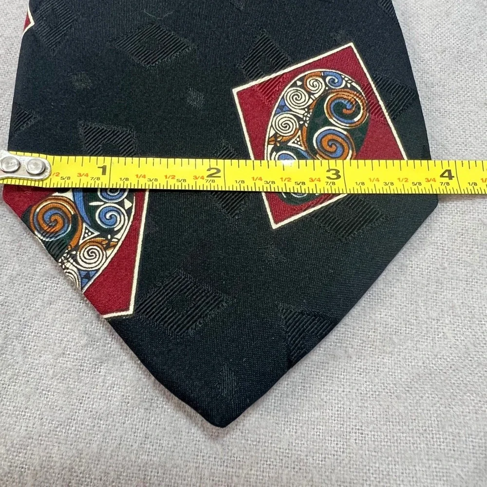 Robert Talbott Studio for Mark Shale  Extra Long Silk Tie‎ Black Paisley 3.75x65